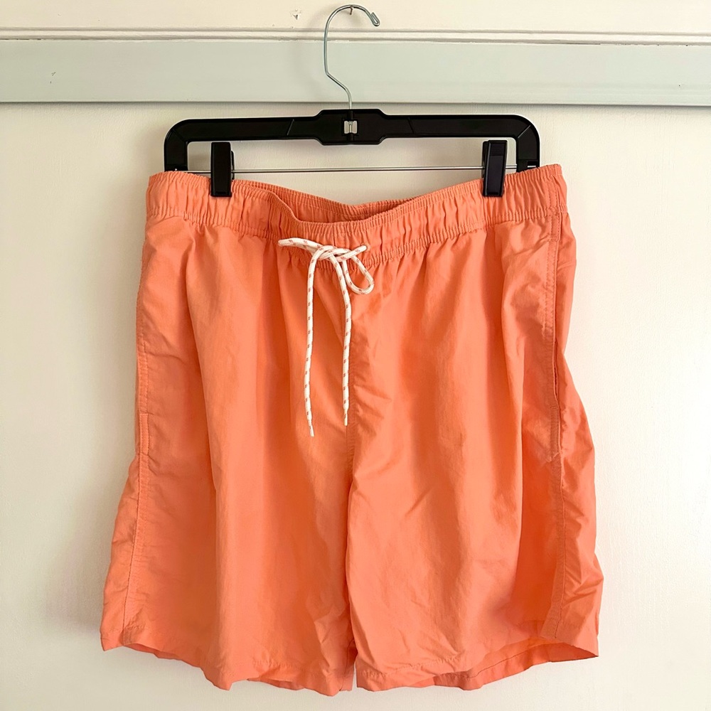 Men”s Coral Drawstring  Swim Shorts Size Large